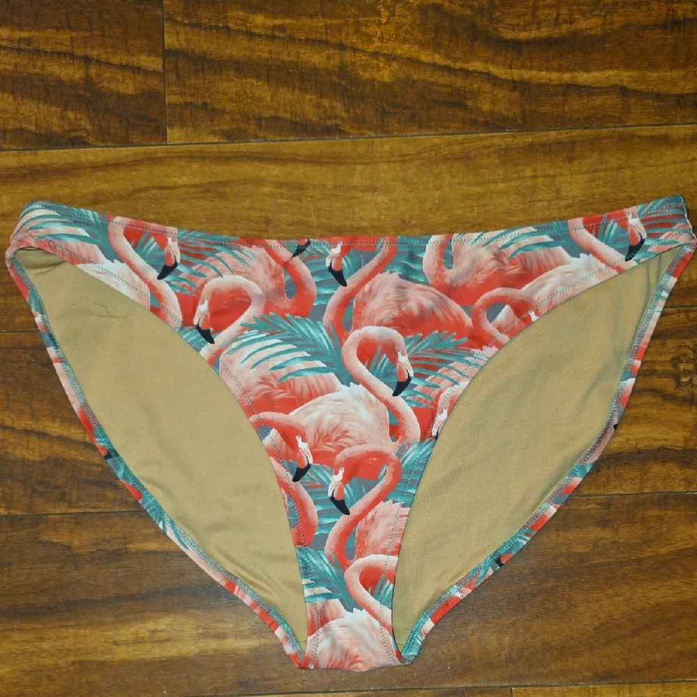 Old Navy Coral Flamingo Print Bikini Bottom